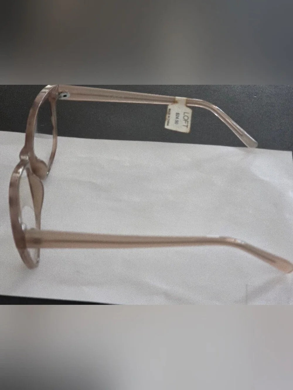 LOFT Women’s Clear Lens Eyeglasses Blush Tortoise Cat Eye Fashion Frames